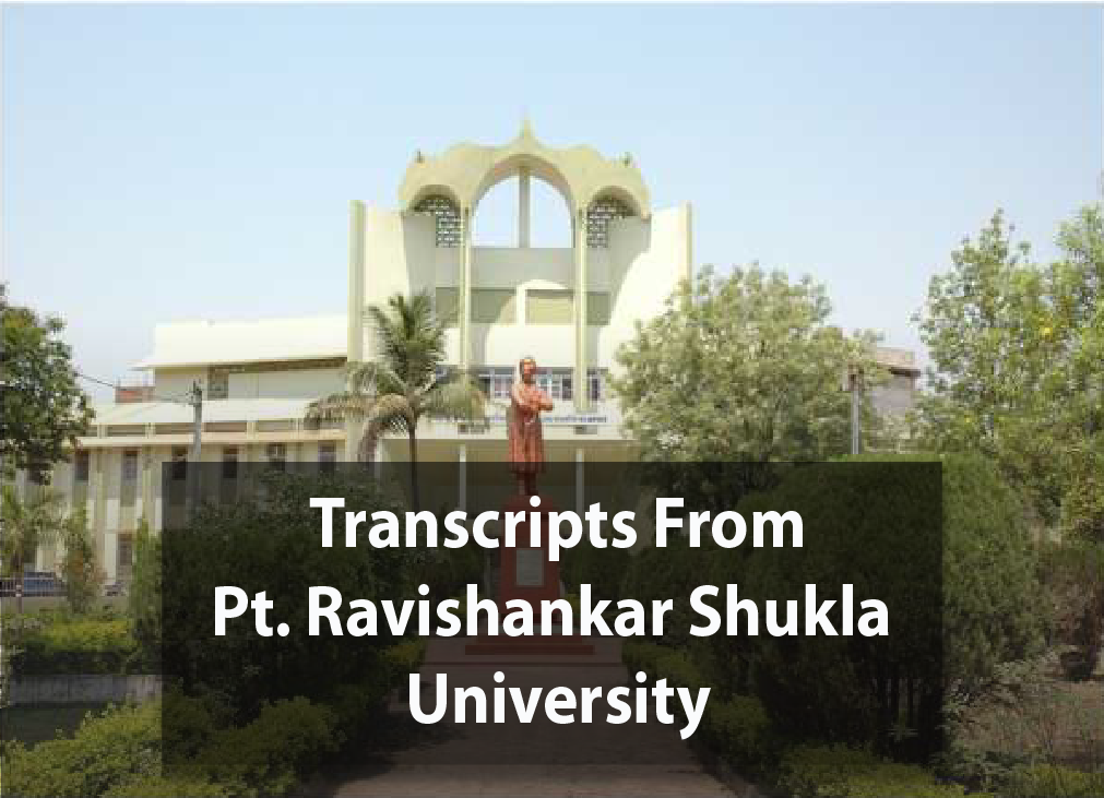 Transcripts From Pt. Ravishankar Shukla University
