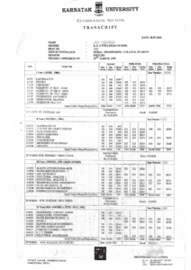 Karnatak university transcript