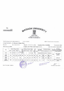 Magadh university transcript